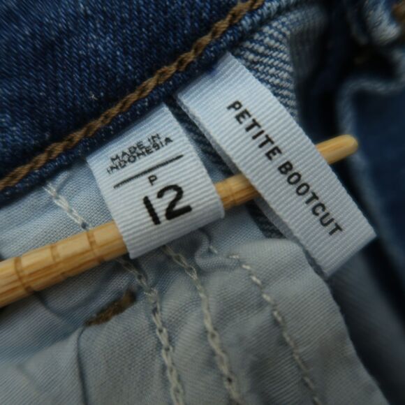 Loft Jeans Women's Size 12P Blue High-Rise Bootcut Denim 27" Inseam Stretch - Picture 9 of 16